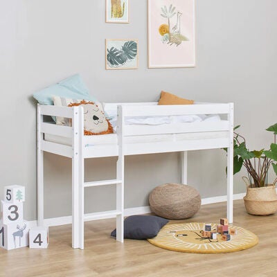 Hoppekids ECO Comfort  Halvhøy Loftseng 70x160, Hvit