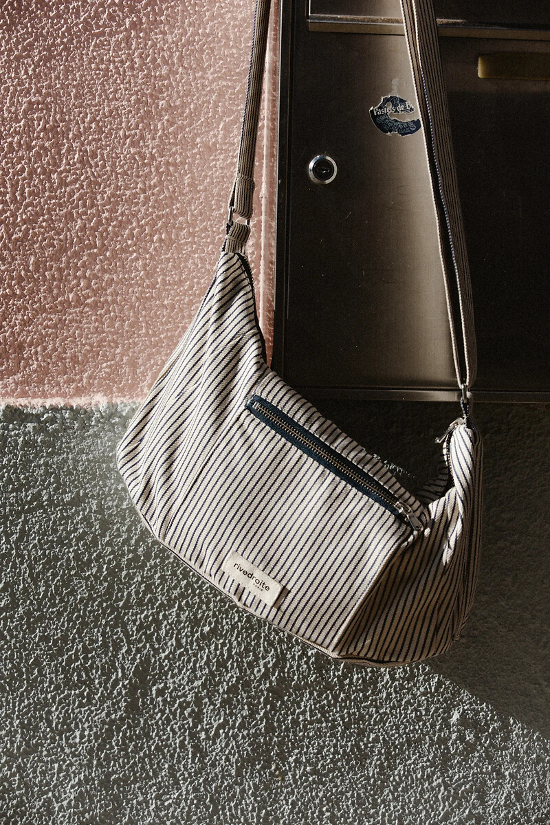 RIVDROITE<br>Bolsa transversal de lona estampada MINI CHARLOT