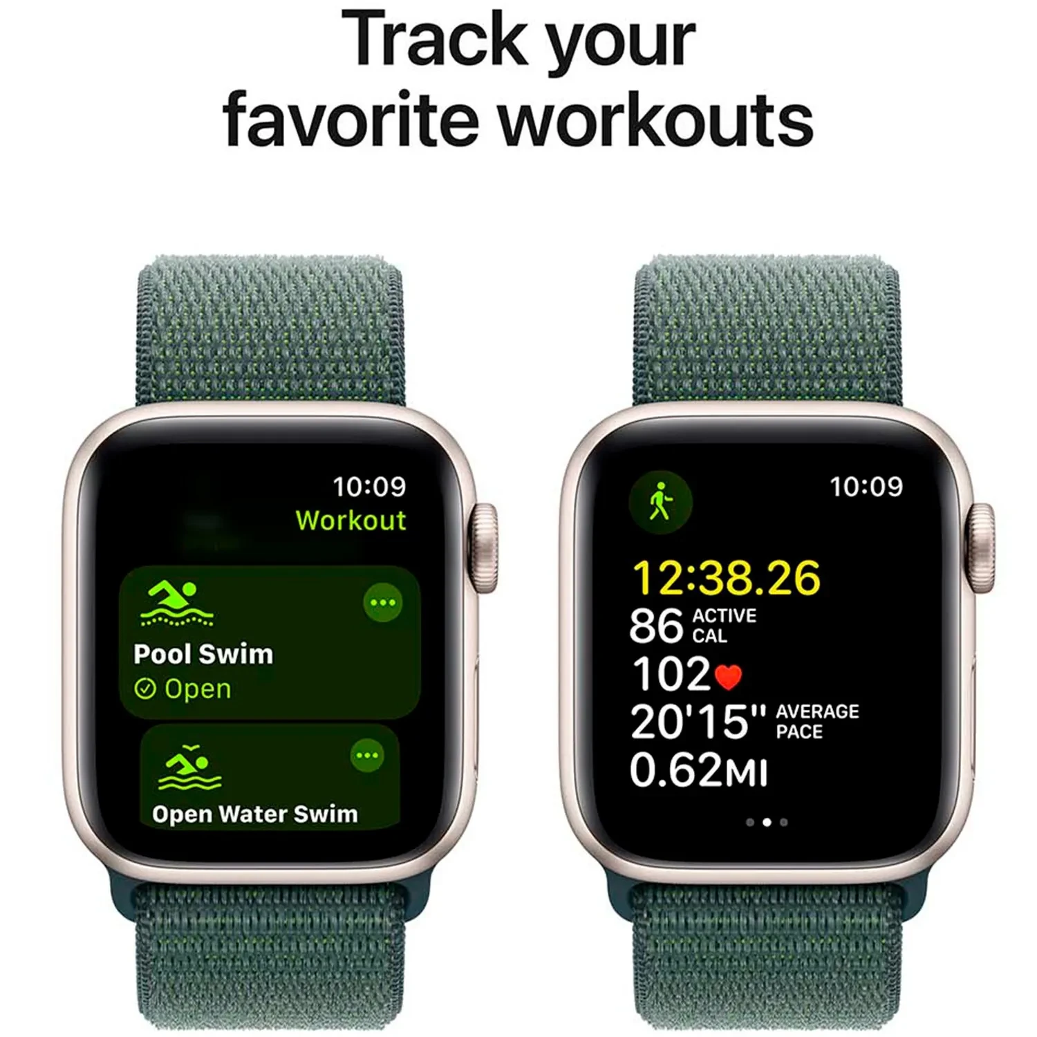 Apple Watch SE GPS 44mm Starlight Aluminium Sport Loop MXEW3
