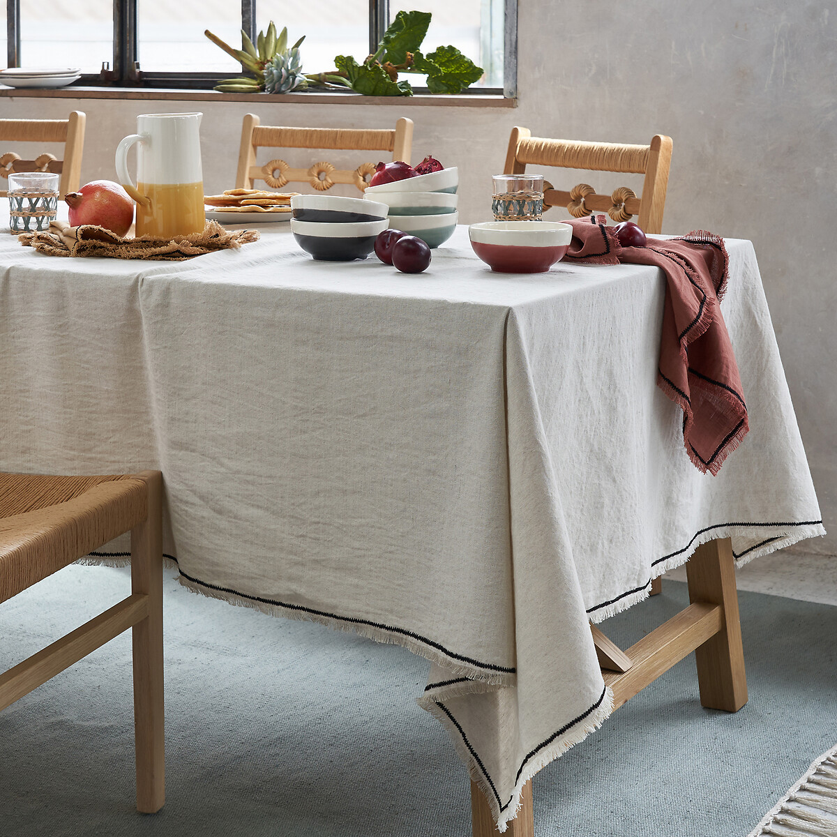 LA REDOUTE INTERIEURS<br>Toalha de mesa em linho/algodão, Menorca