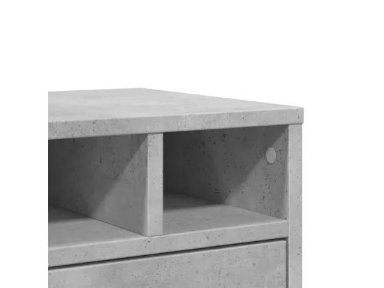 Support d'imprimante gris béton 40x32x22,5 cm bois d'ingénierie