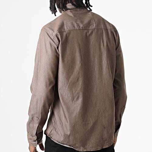 Chemise Manches Longues W-323 Marron Foncé