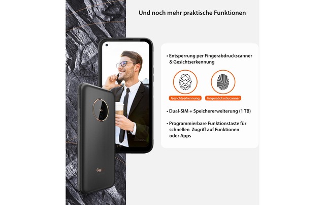 Gigaset Smartphone »128 GB Titanium« Schwarz