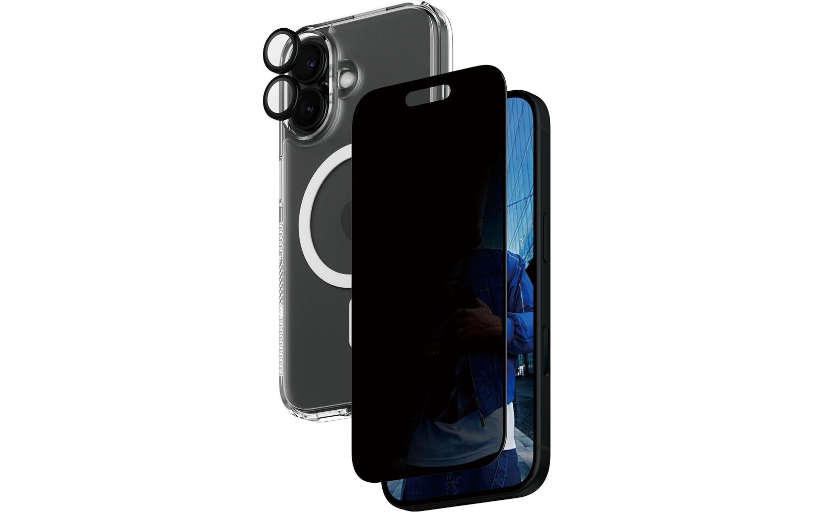 Displayschutz 3-in-1 Privacy iPhone 16Privacy Set 3-in-1 für das Apple iPhone 16