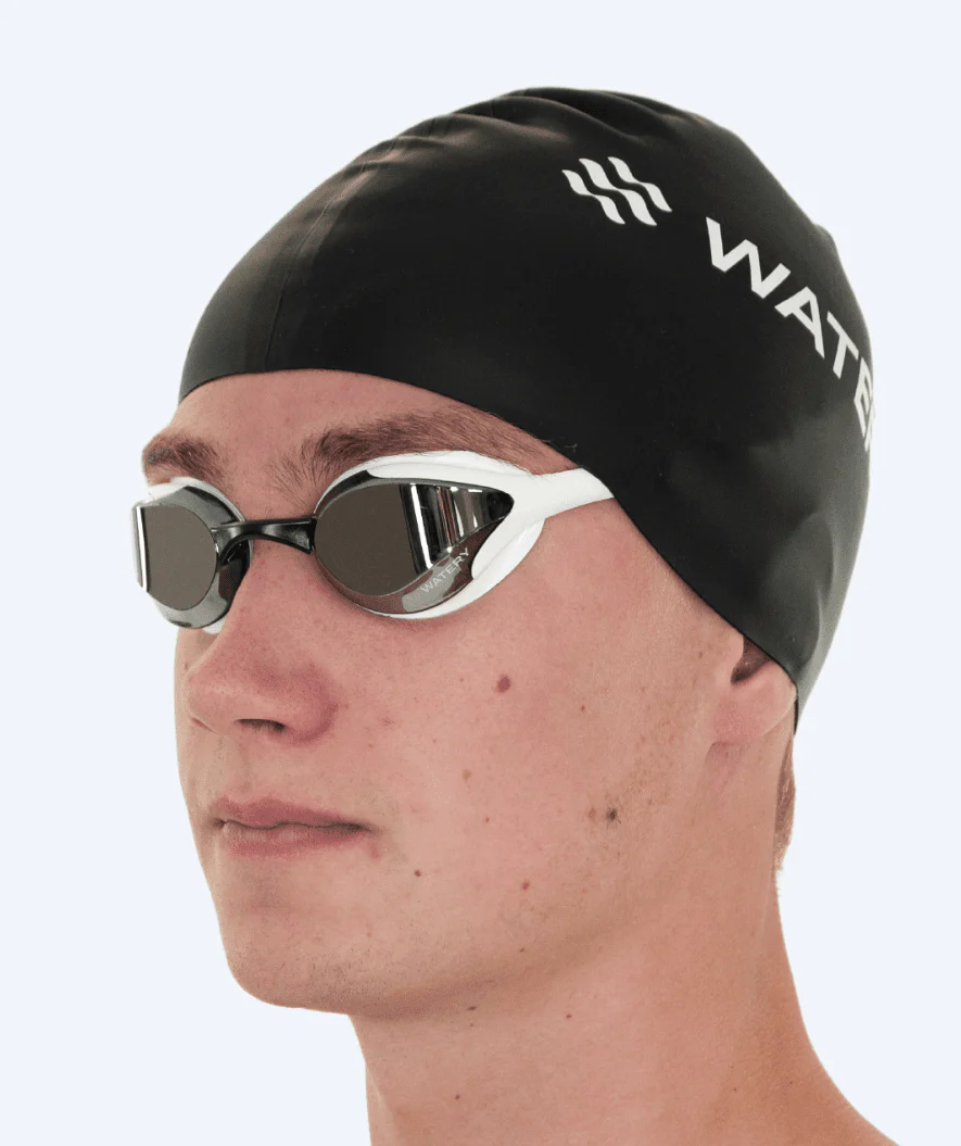Watery Elite svømmebrille - Murphy Mirror - Sort/sølv