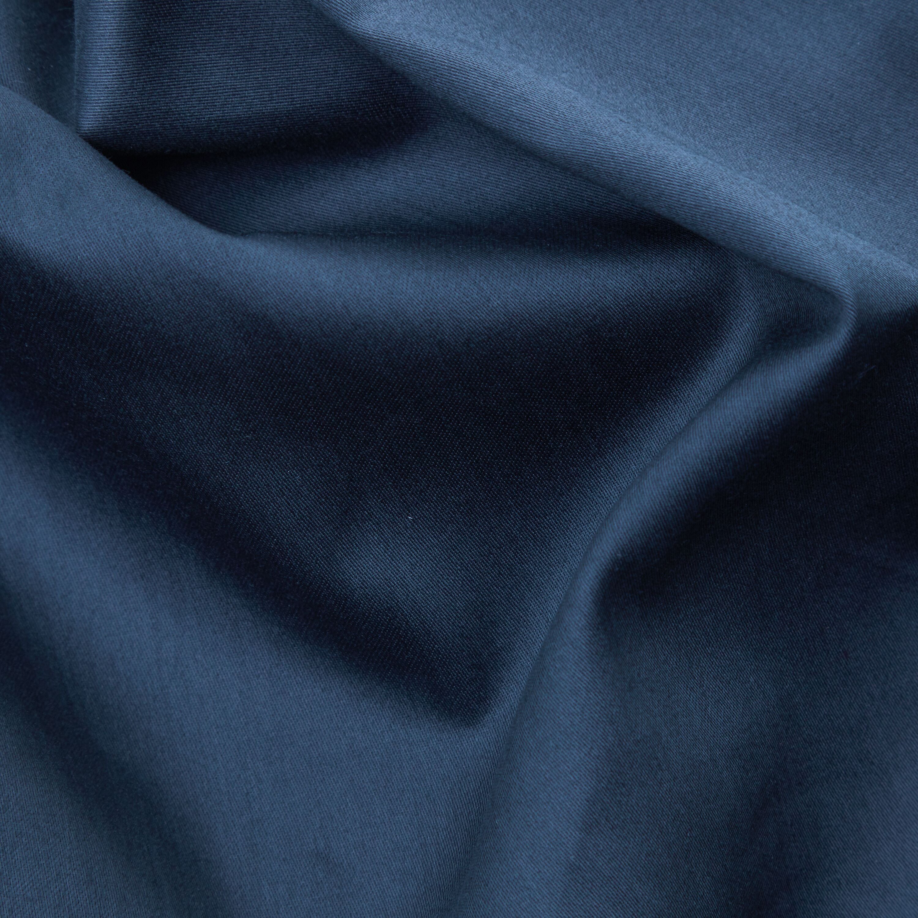 PENELOPE Satin-Fixleintuch - Dunkelblau / B: 180.0 cm x H: 200.0 cm