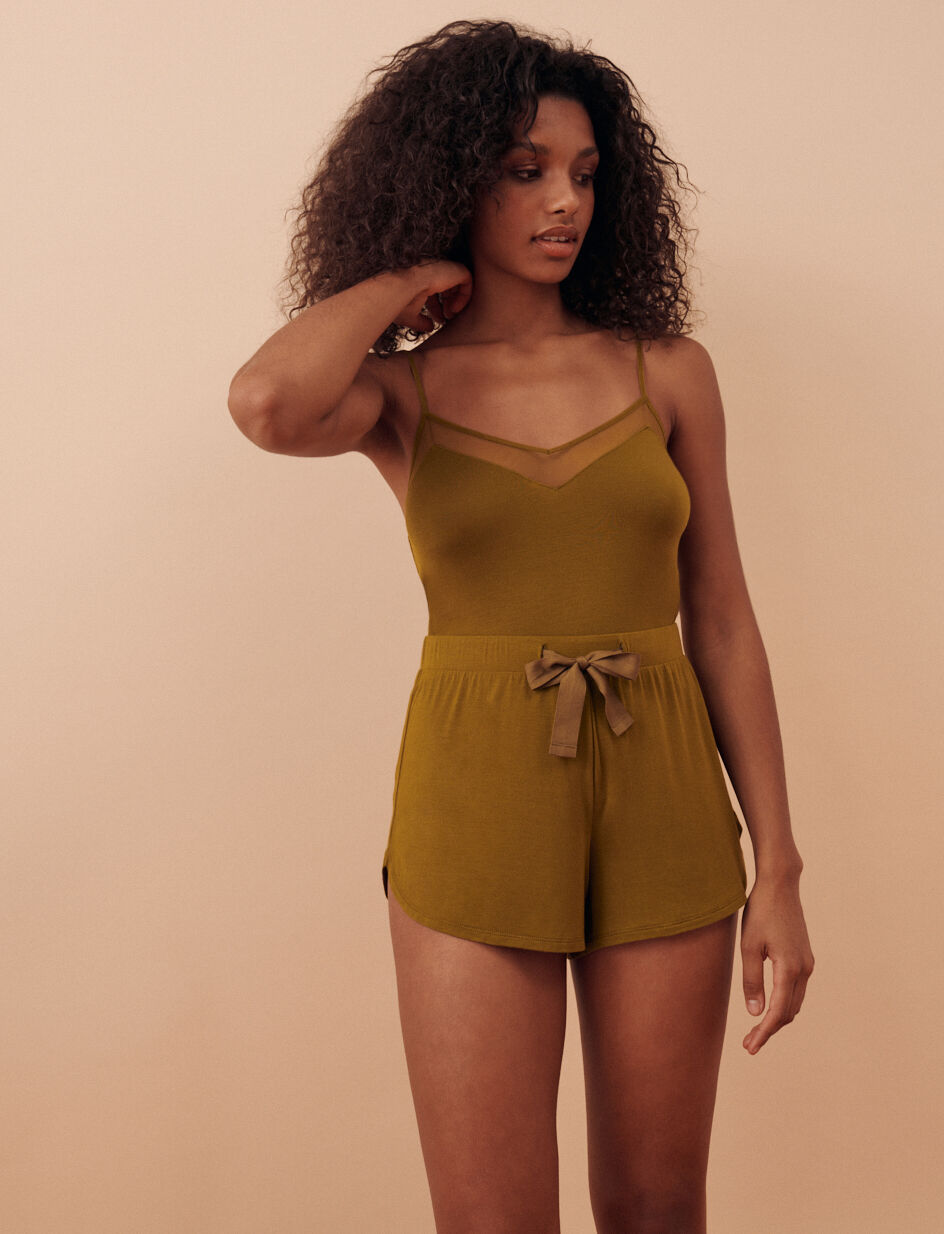 Short de pyjama - vert olive