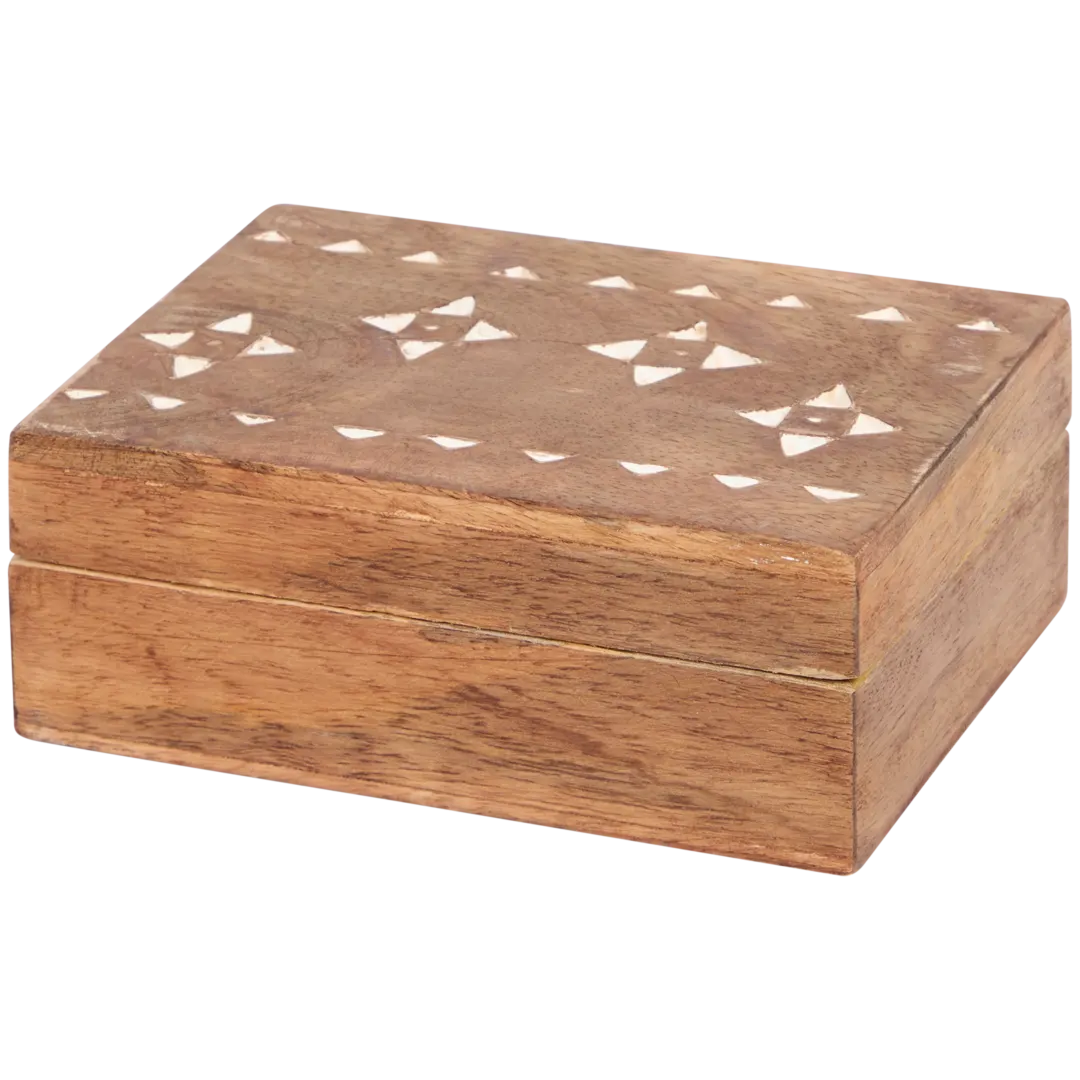 Manghouten opbergkistje 11,5 x 10 x 5,5 cm | diverse varianten