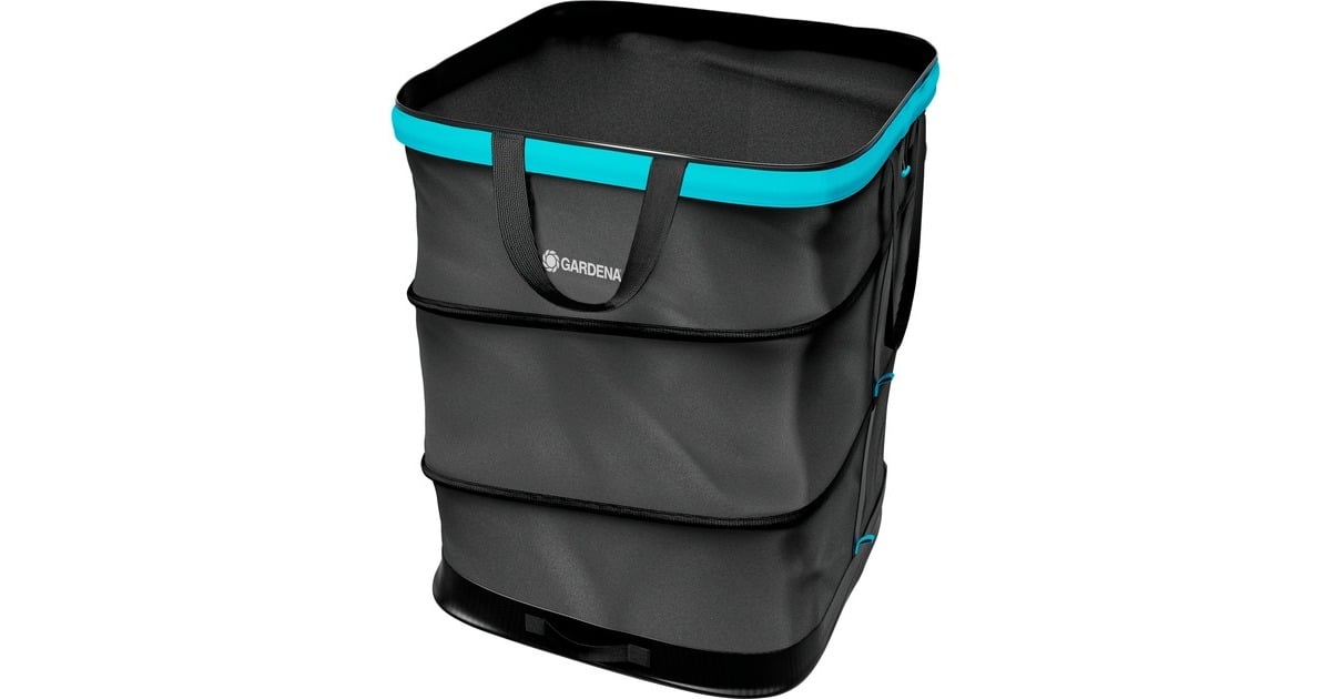 GARDENATuinafvalzak pop-up rechthoekig, maat M  (Zwart/turquoise, Tot 130 liter)