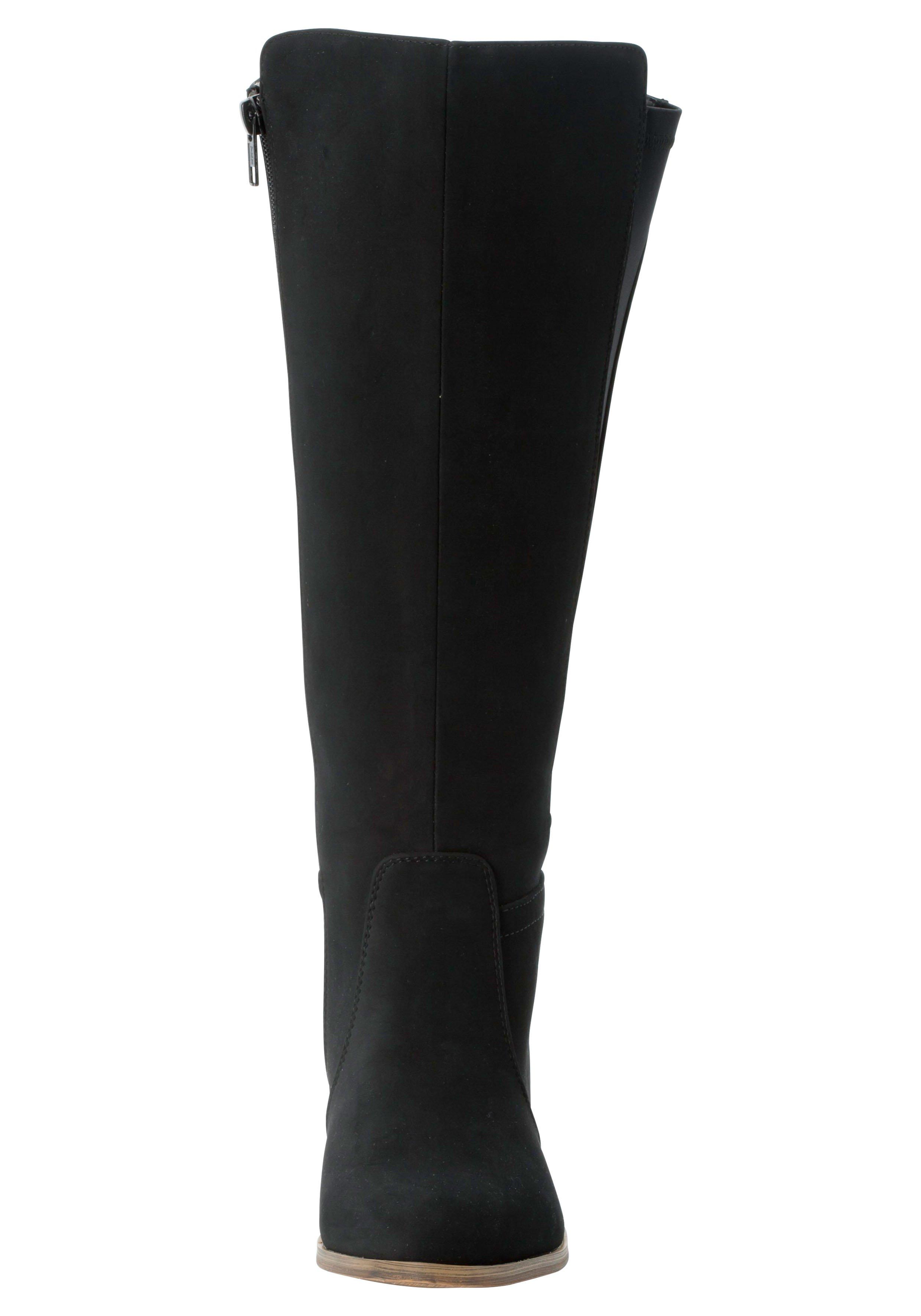 Weitschaftstiefel mit Stretch-Einsätzen