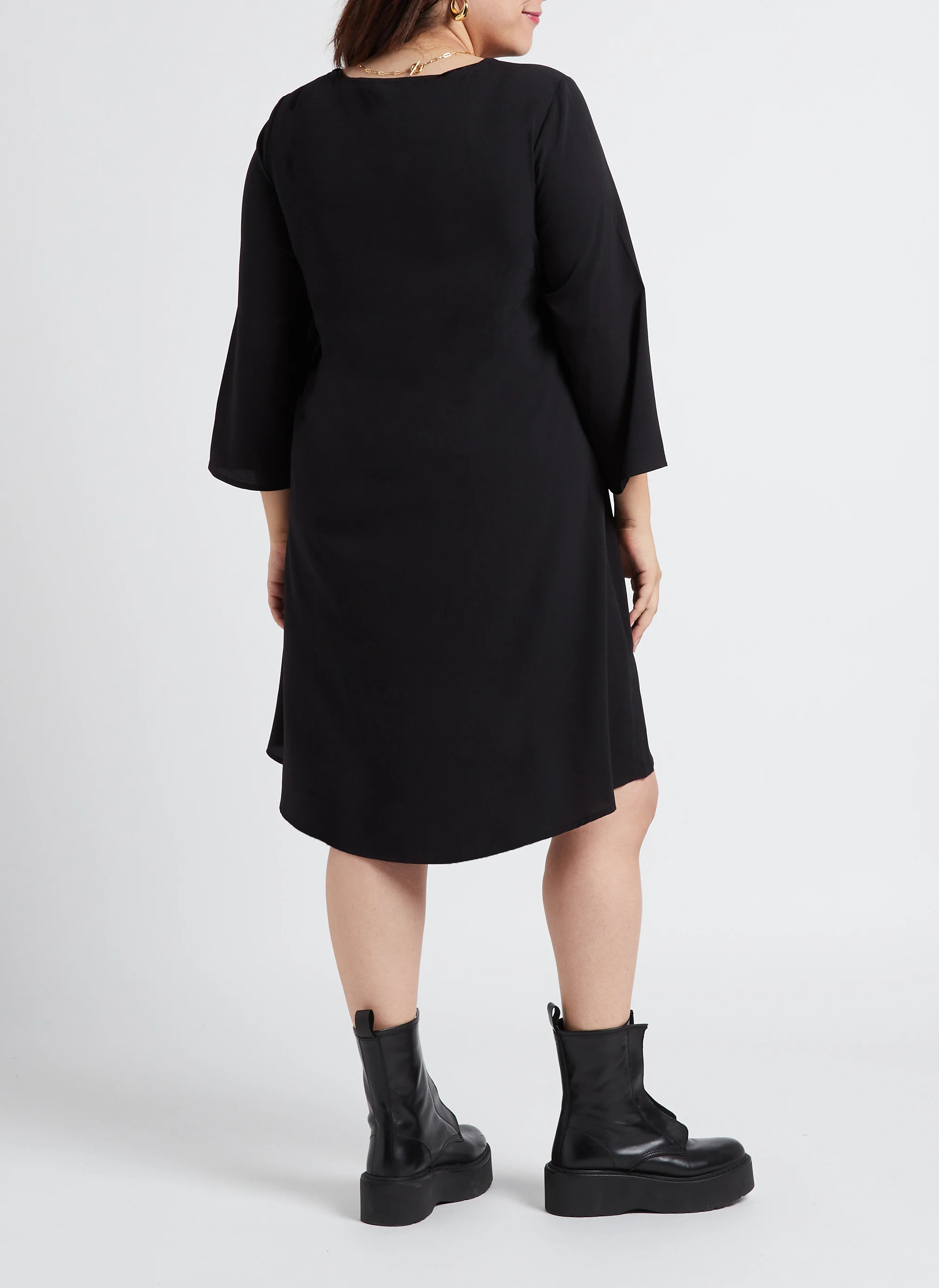 OLIVIA - Robe courte col rond| Noir