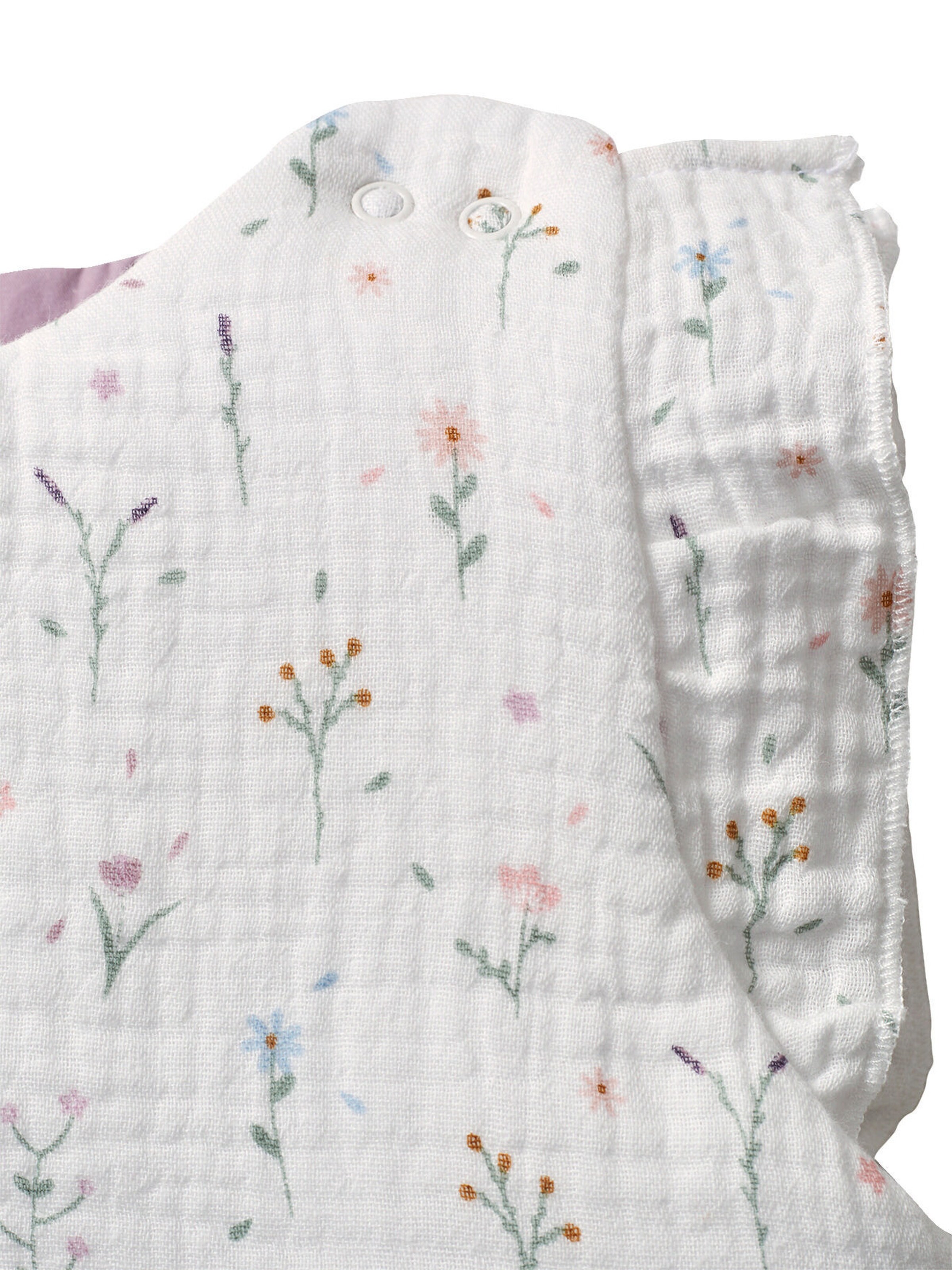 Vertbaudet Ärmelloser Baby Schlafsack PROVENCE wollweiß/mehrfarbig