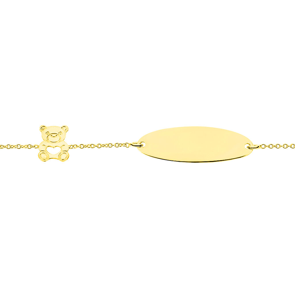 Bracelet Identité Helee Ourson Or Jaune