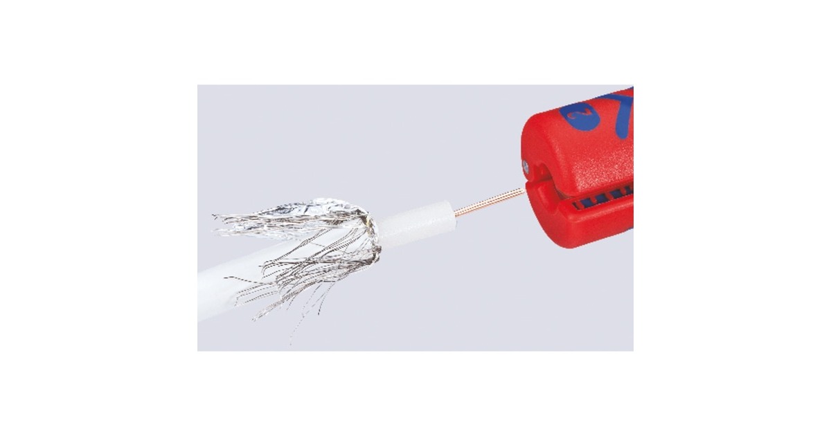 KNIPEXAfstriptang Coax-Kabel 1660100SB kabelstrip-/ontmantelingsgereedschap