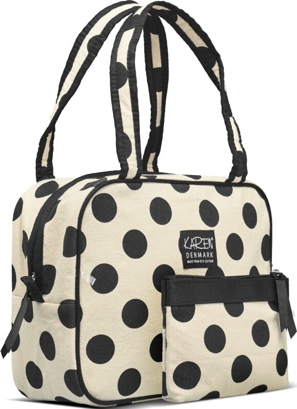 Karen - Toilettaske Sæt - Bright Dots - 2 Stk Cosmetic Bag With Handle