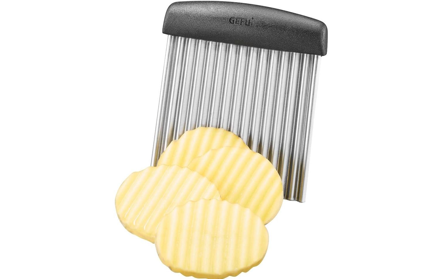 Wellenschneider Riffl Schwarz/SilberMesser für geriffelte Produkte
