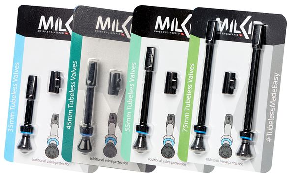 VALVE PACK MILKIT Tubeless Ventile  Schwarz  Ventil Set 35mm