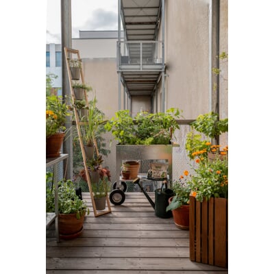 Balkonhochbeet verzinkt rollbar