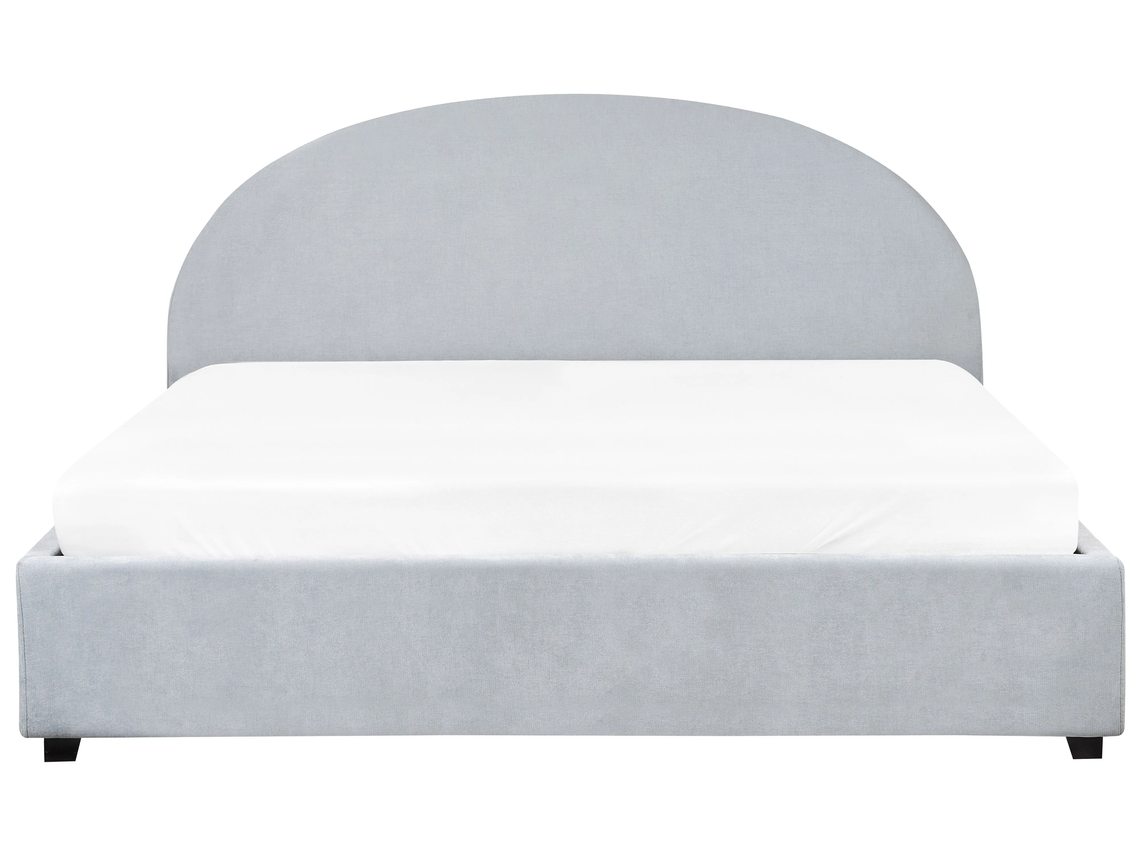 Bed met opbergruimte Chenille VAUCLUSE 180 x 200 cm Lichtblauw