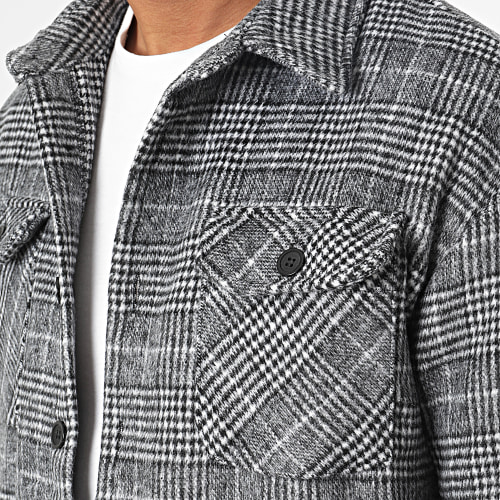 Surchemise A Carreaux UP-C151 Gris