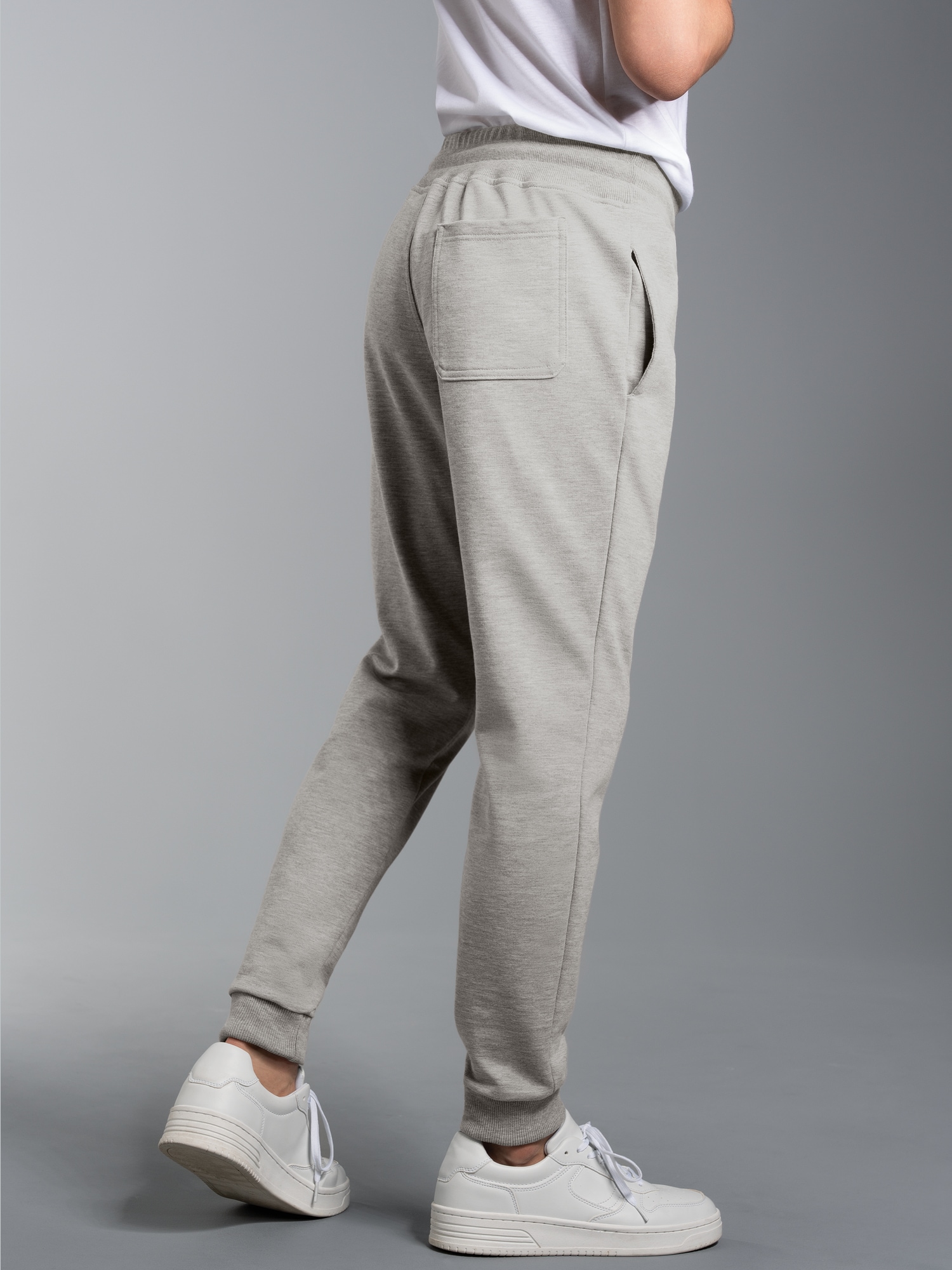 Jogginghose mit Bündchen Grau-melange