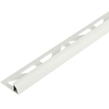Tegelprofiel kwartrond PVC wit 10 mm