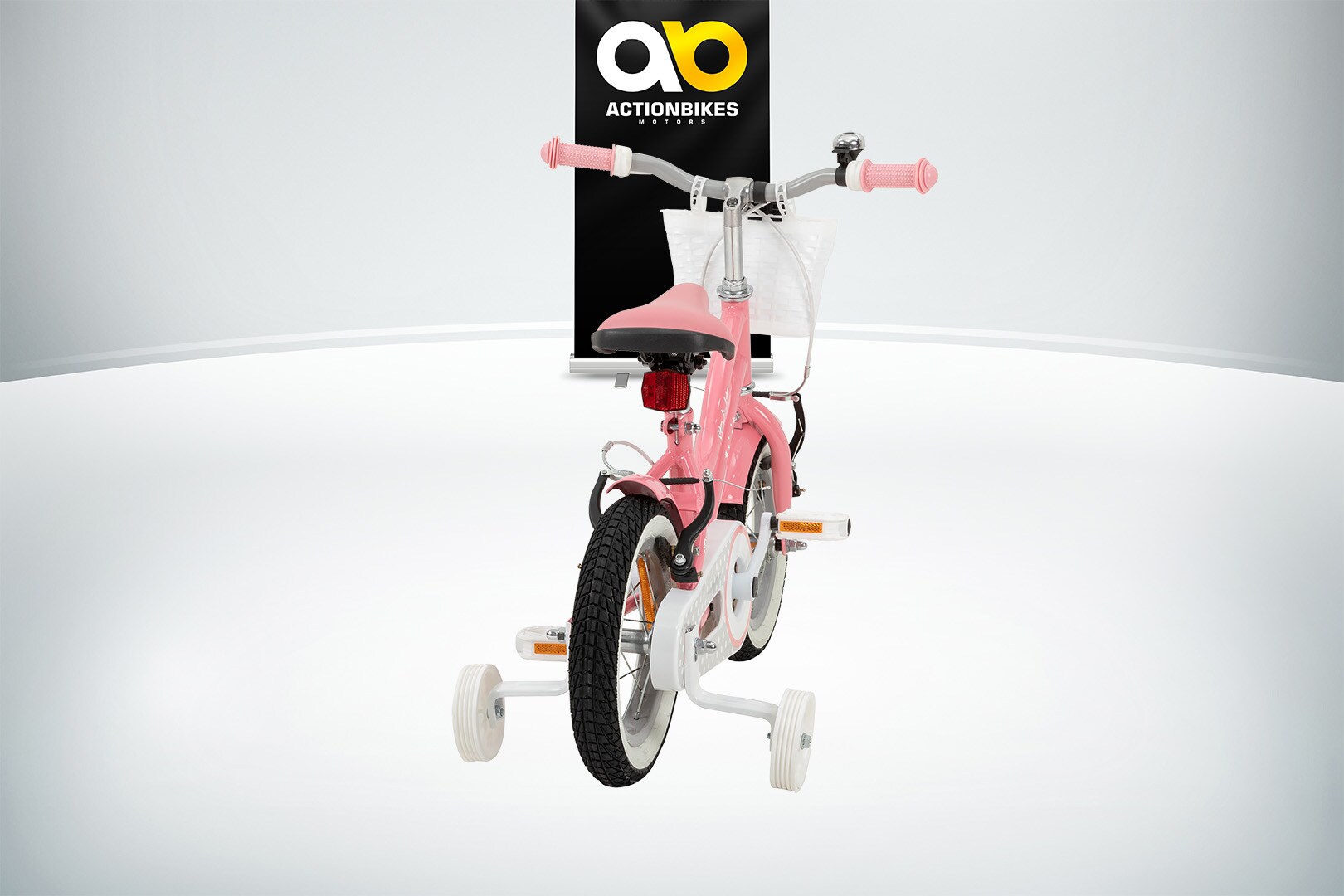 Actionbikes Kinderfahrrad Starlight 12 Zoll, Rosa, Stützräder, Fahrradkorb, Klingel, Kettenschutz (Classic)