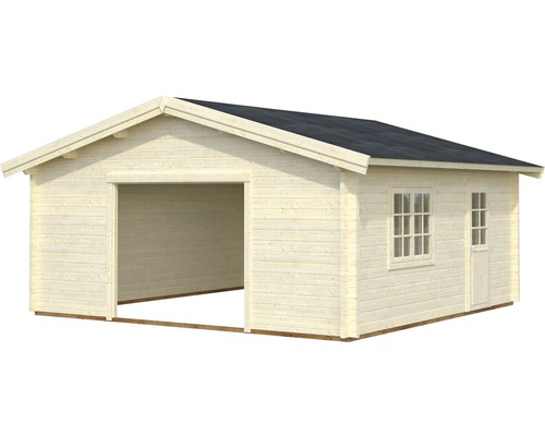 Enkele garage Palmako Roger 27,7 m² zonder deur 622 x 596 cm natuurlijk