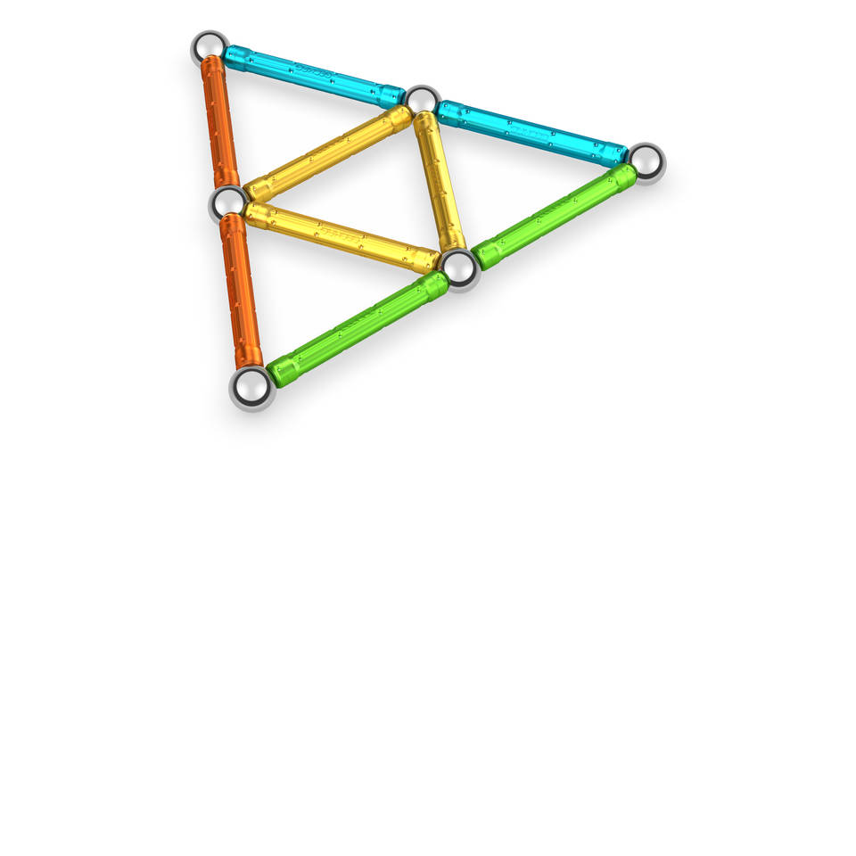 Geomag magnetische stokken edelstenen set 70-delig