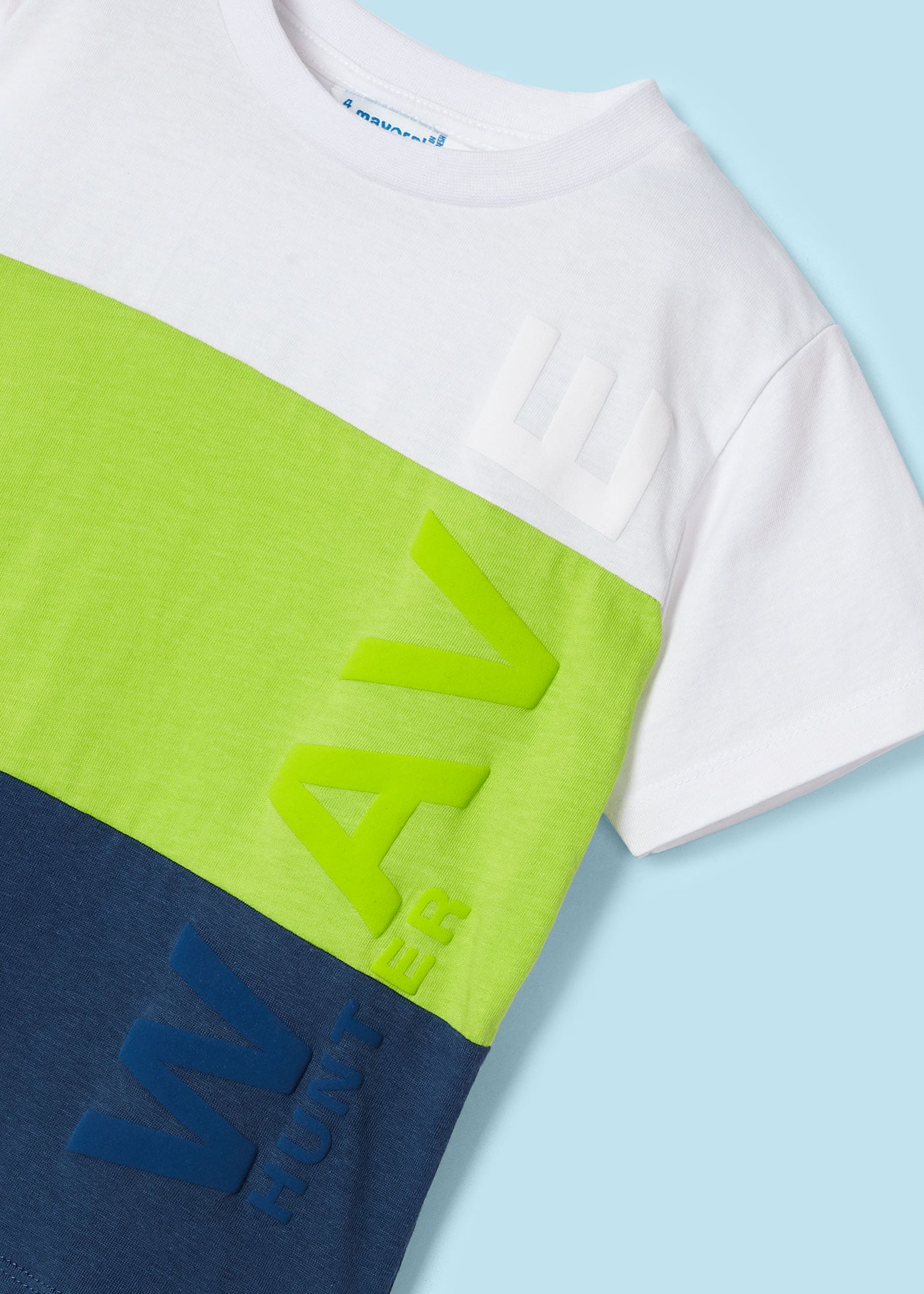 Conjunto de duas peças Better Cotton com blocos de cores para meninos, cor páprica.