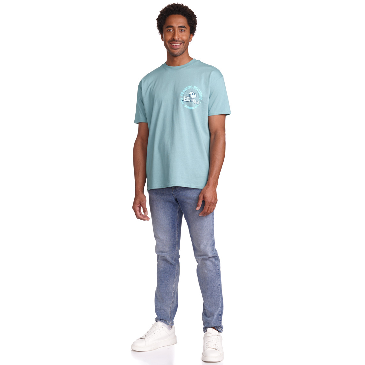Jonas Nielsen Peanuts T-Shirt mit Print hellblau