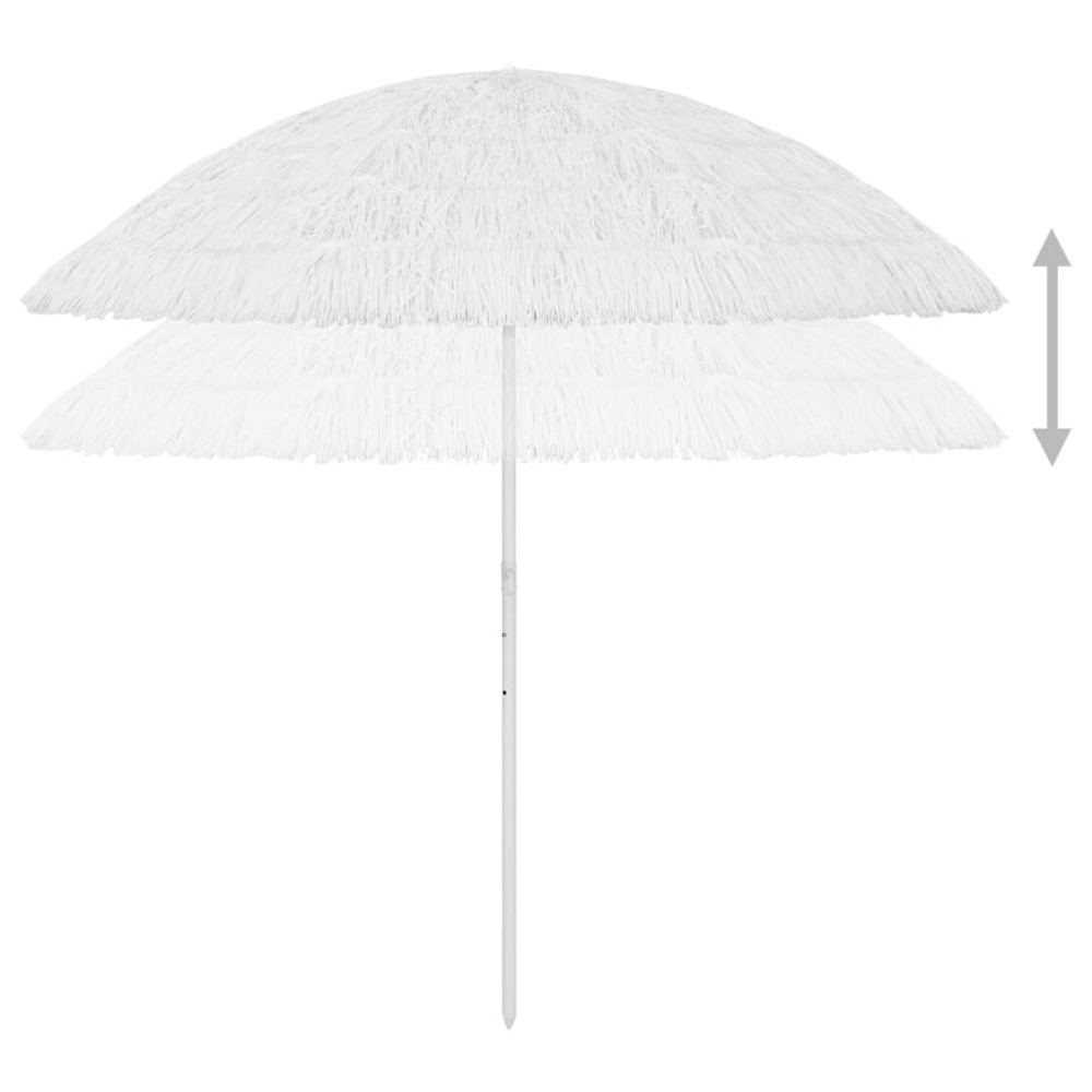 Parasol de plage hawaii 300 cm blanc