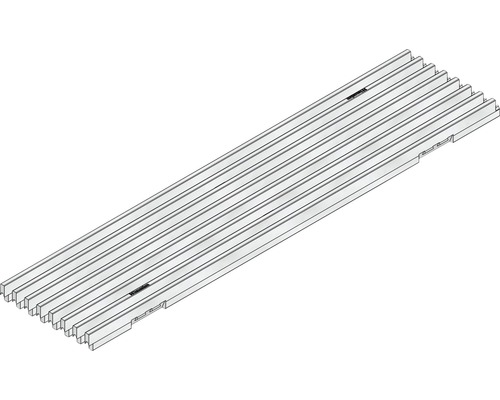 Hauraton Dachfix Resist 115 langsrooster van corrosiebestendig kunststof, zilverkleurig, 500 mm x 108 mm x 20 mm