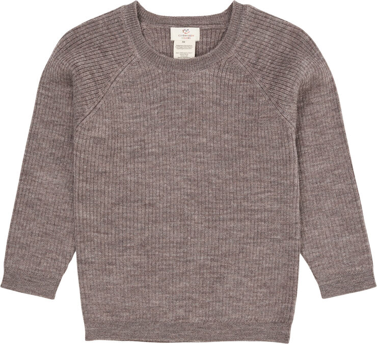 Copenhagen Colors MERINO CLASSIC RIB BLOUSE Natural melange