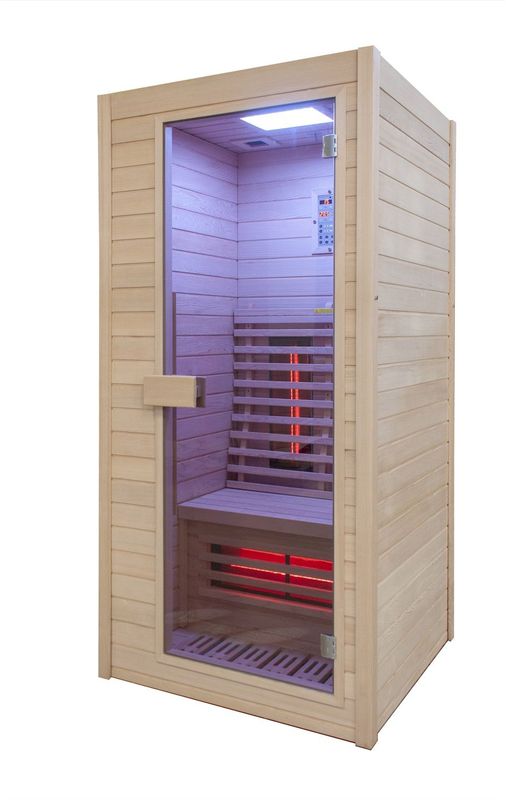 Elite Wellness - Sweden - Infraroodsauna - Hemlock Hout - 90x90x198 cm
