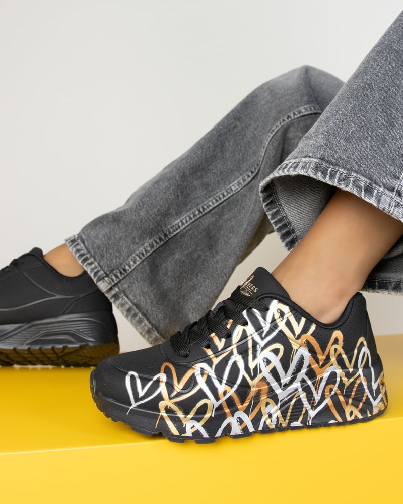 Skechers Uno Lite Lage sneakers  - zwart