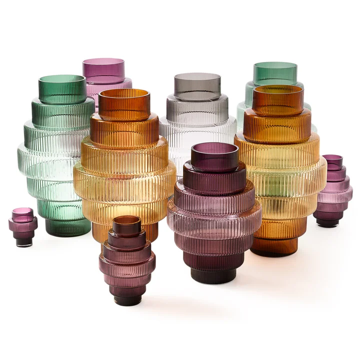 Pols Potten - Steps Vase S, dunkles lila