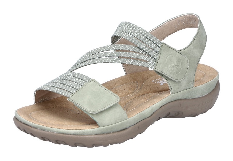 Rieker Riemchensandale  Sommerschuh, Sandalette, Keilabsatz, mit Gummizügen