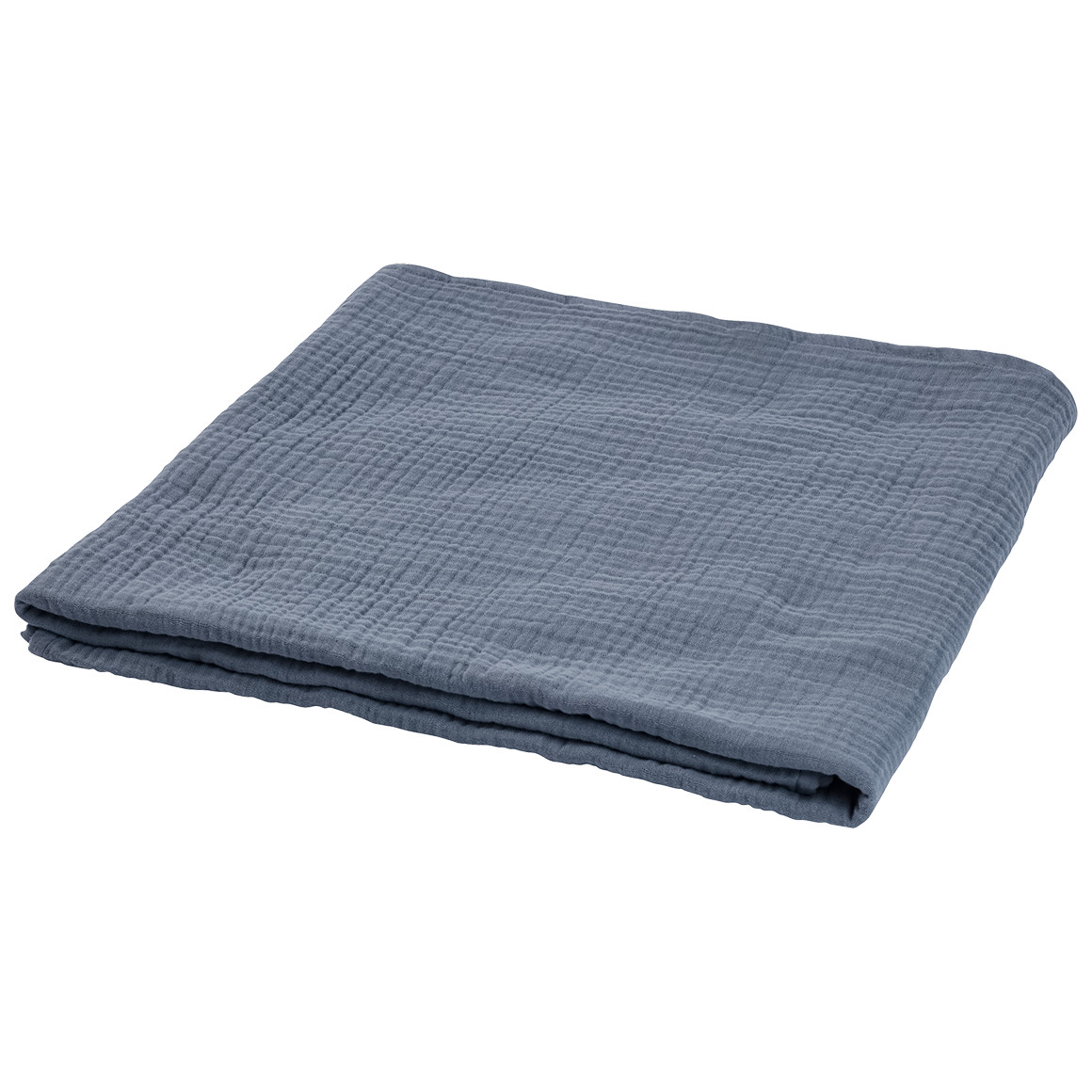 Topolino Pure Collection Musselin-Decke in Unifarben blau