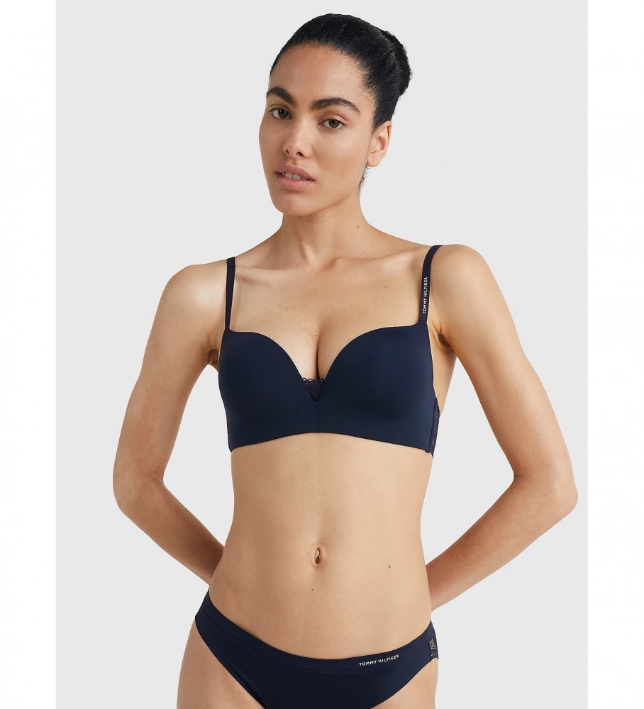 Sutiã Push-Up Tommy Hilfiger Exclusive, sem aro, azul marinho