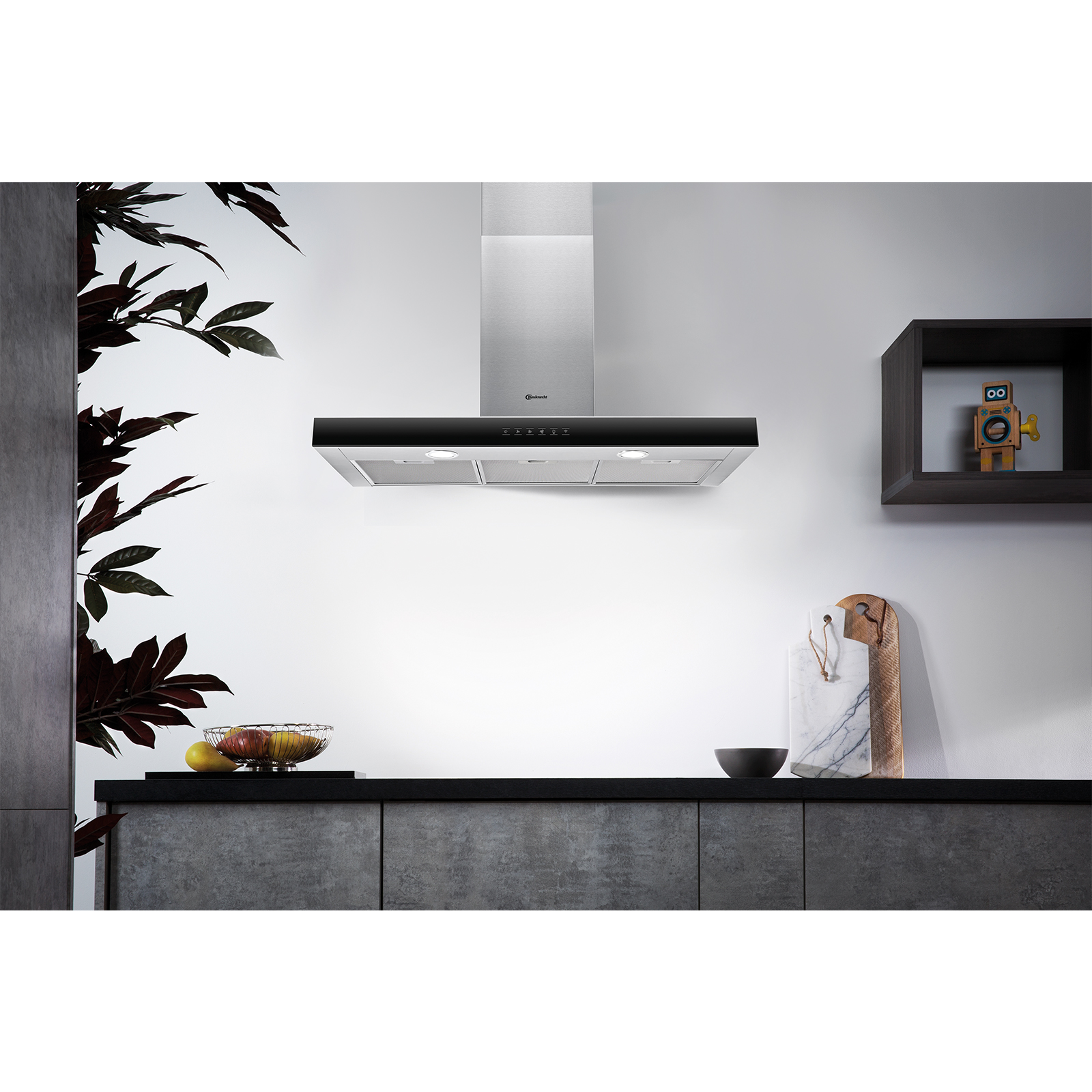 BAUKNECHT Dunstabzugshaube DBHBS 92C LT X - Edelstahl - 90 cm - B