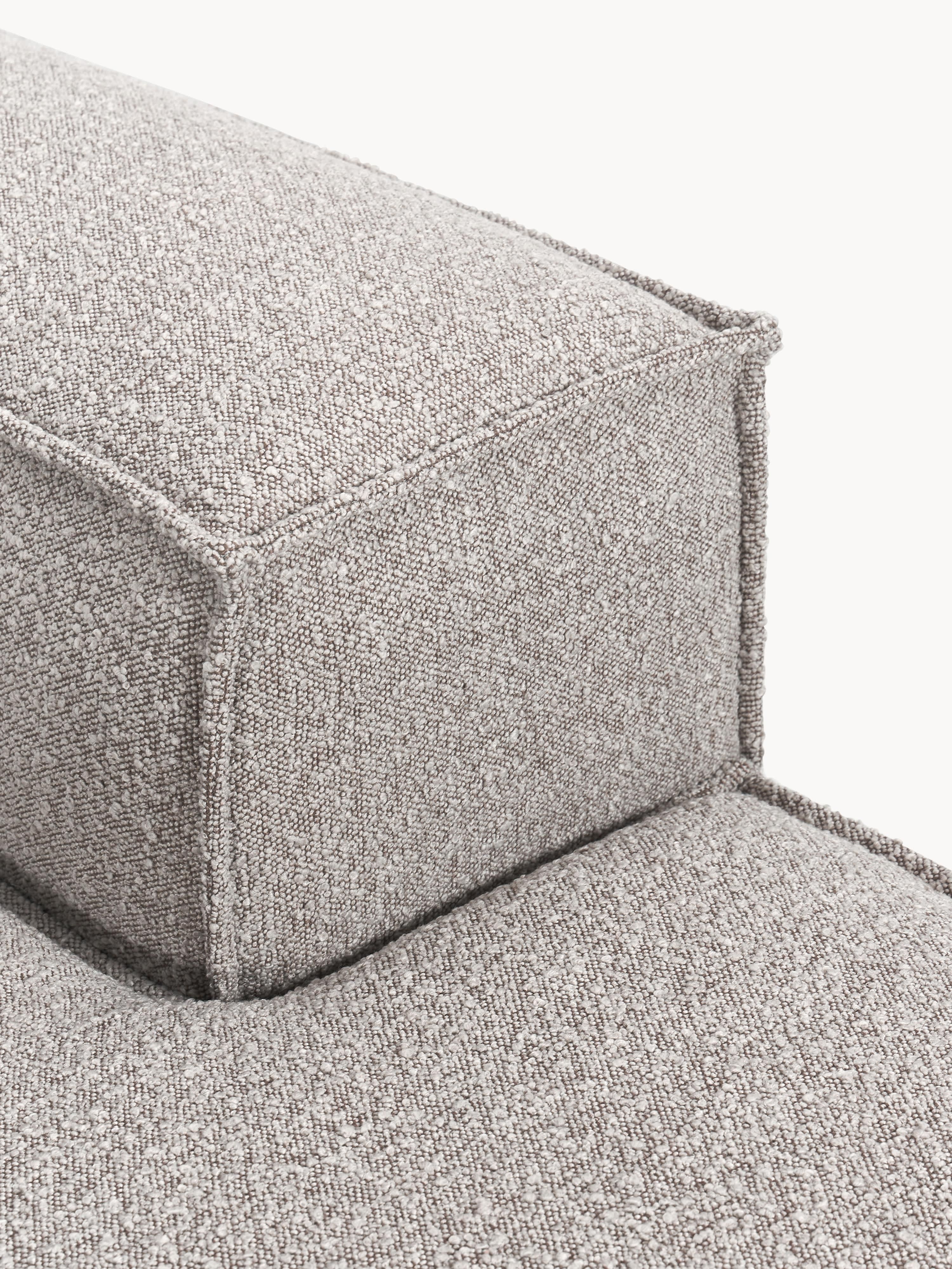 Chaise longue module Lennon van bouclé