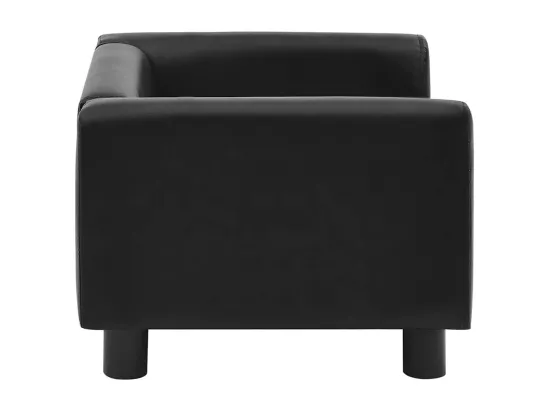 Canapé pour chien Noir 60x43x30 cm Peluche et similicuir