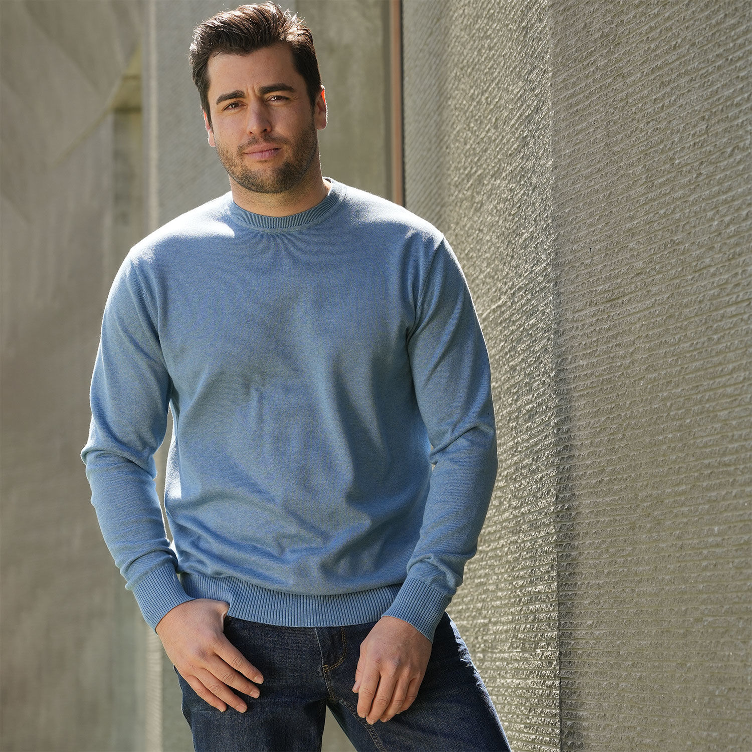Rundhals-Pullover Baumwolle