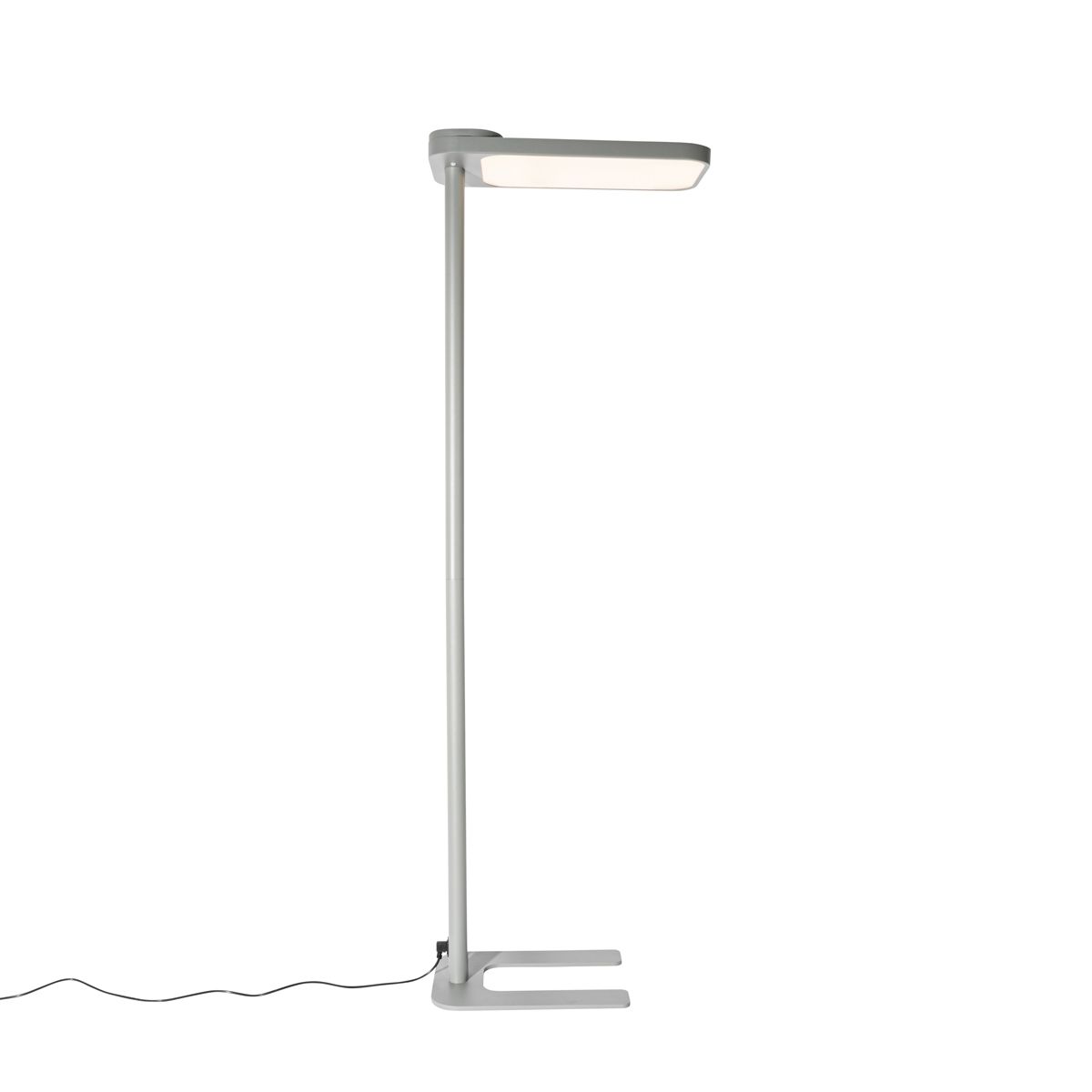 Daglicht vloerlamp grijs vierkant incl. LED en dimmer - Guzo