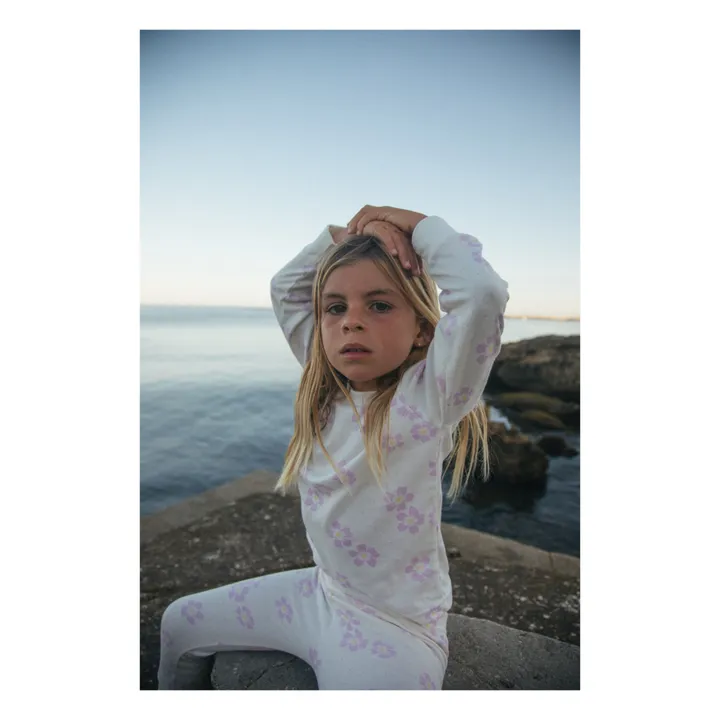 Sleepy Doe Pyjama Coton Bio Pansy | Ecru