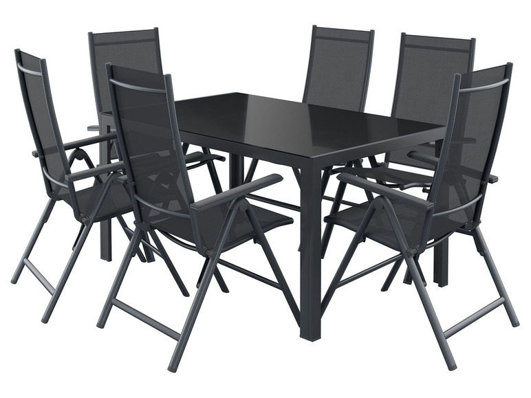 2 aluminium standenstoelen zwart