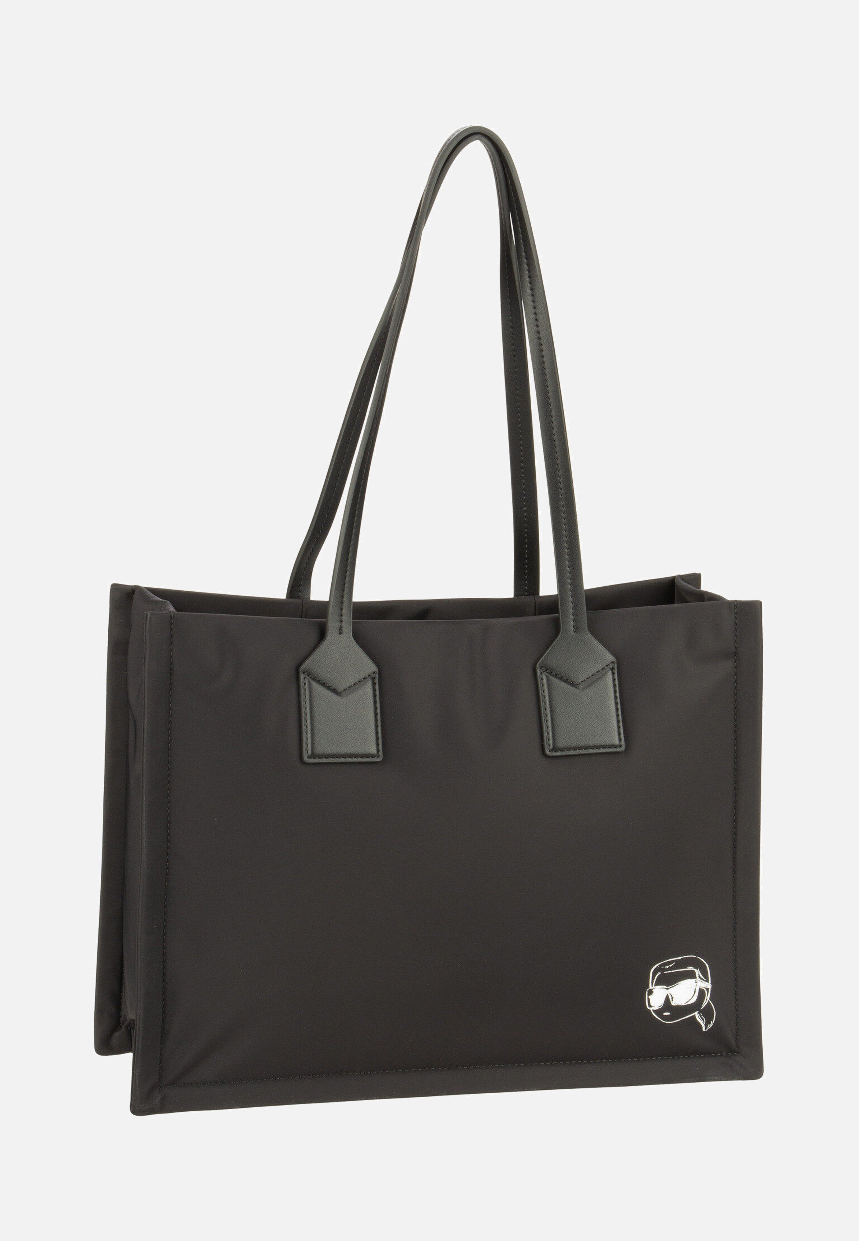 Ikon Nylon outl MD Square 30175 Black - Shopper