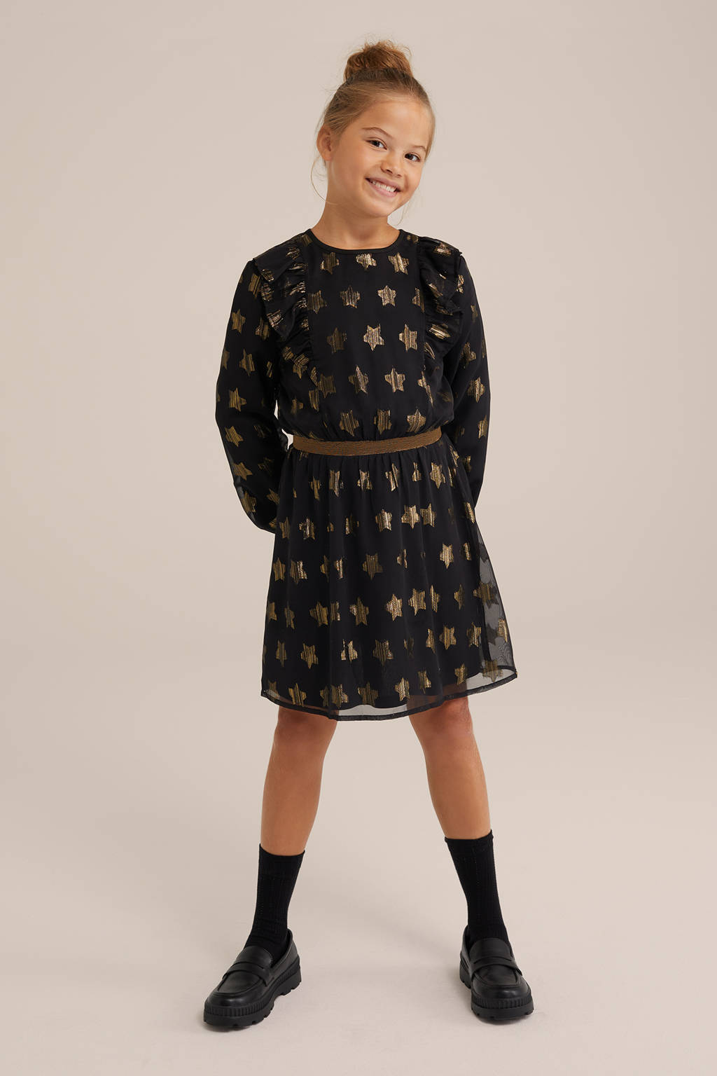 WE Fashion korte jurk zwart