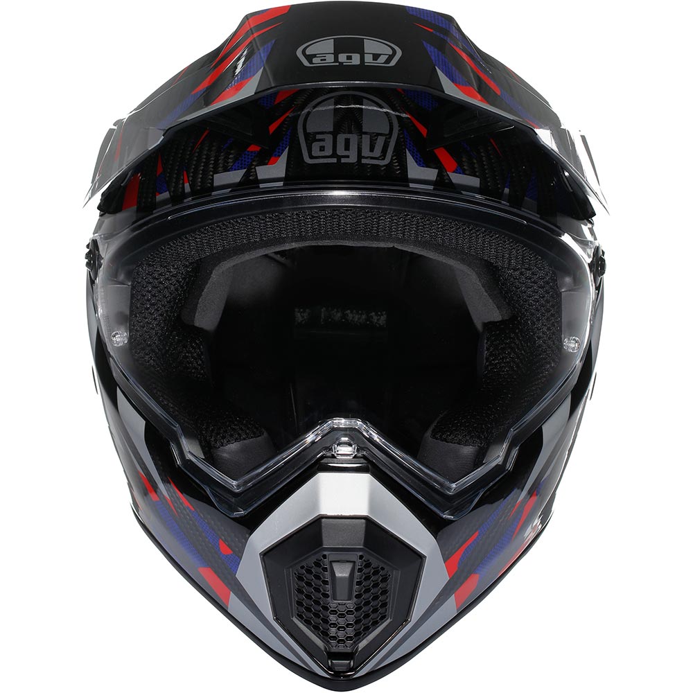 AGV - Casque AX9 Steppa Carbone / Rouge / Bleu